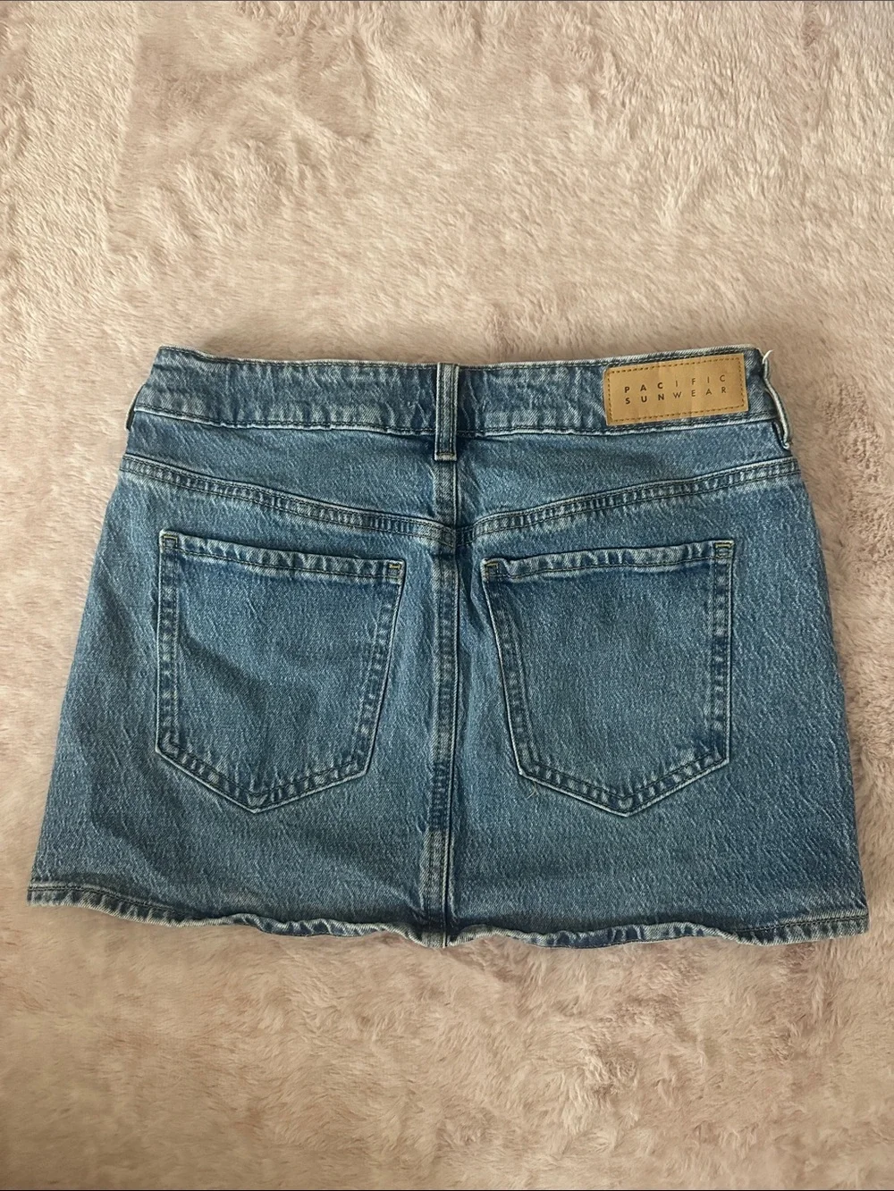 PacSun Denim Mini Skirt in Blue Wash - Picture 3 of 5
